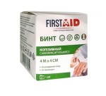 Бинт когезивный, Firstaid (Ферстэйд) р. 4мх6см самофиксирующийся